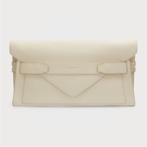 rag & bone Cream Leather Envelope Clutch
